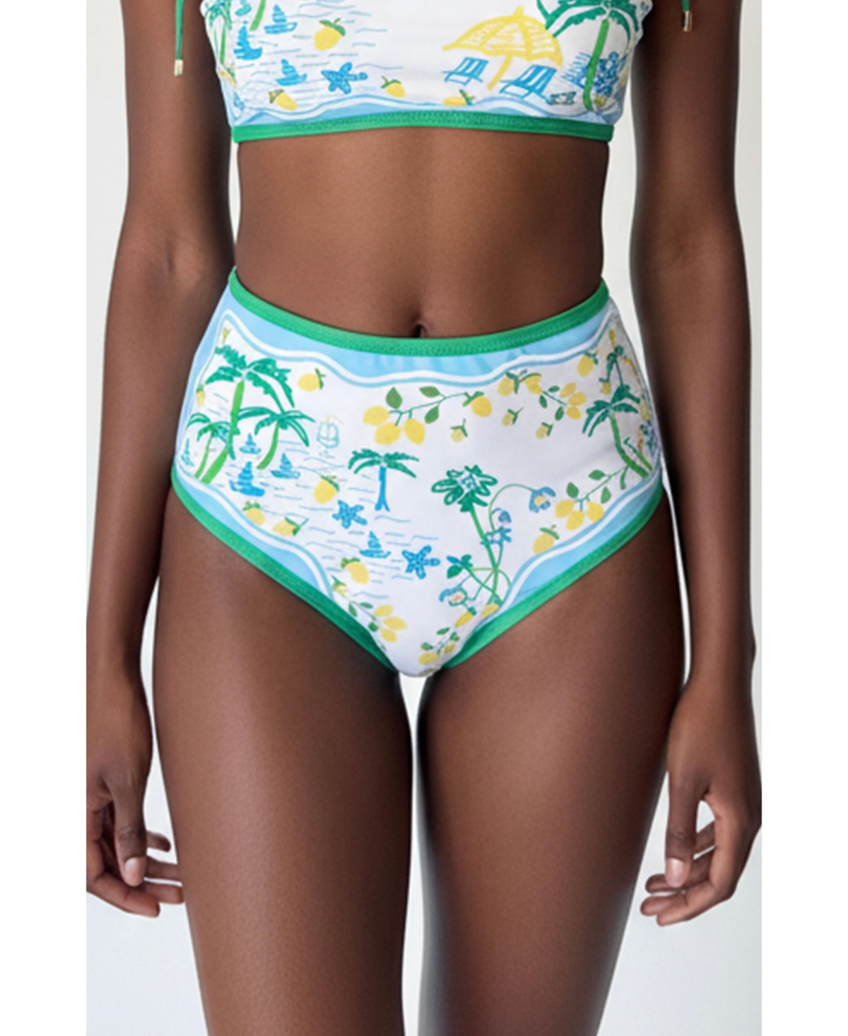 Jessie Zhao New York Women's Tropical Escape Reversible Bikini Bottom