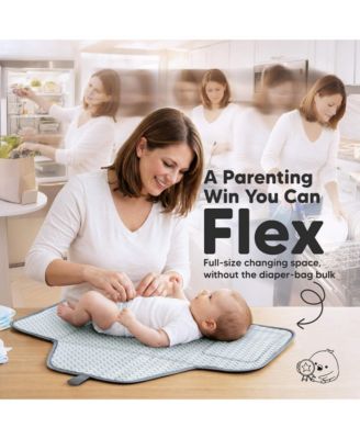 Flex Portable Changing Pad for Baby, Travel, Foldable Large Waterproof Baby Diaper Changing Mat for Diaper Bag
