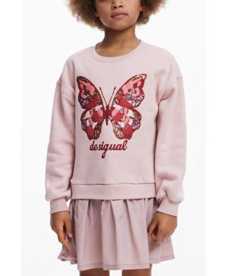 Girls's Butterfly dress with two-piece effect