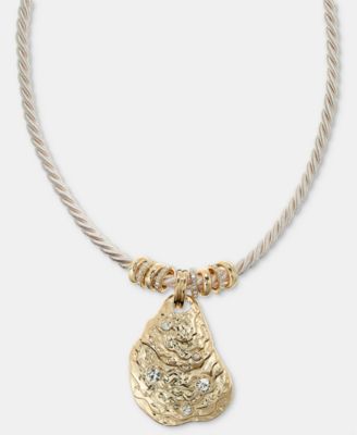 lonna & lilly Pave Oyster Shell Pendant Necklace, 16