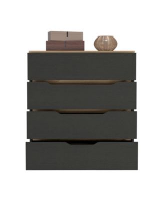 Four Drawer Dresser Modern Superior Top 35.03 inch Wide 13.77 inch Deep Storage Organizer for Bedroom