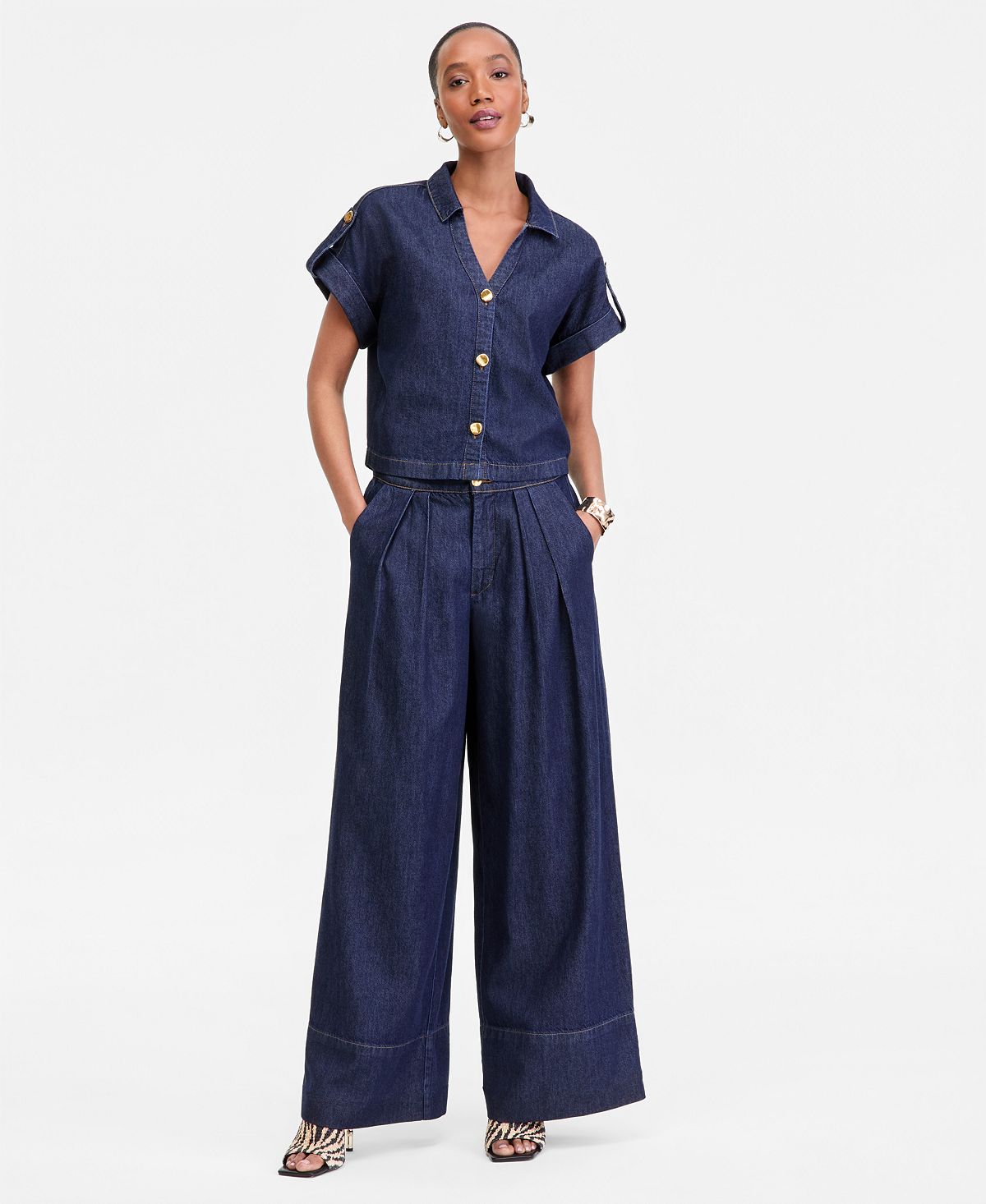 I.N.C. International Concepts Women's High-Rise Wide-Leg Jeans, Macy's Exclusive view 2 — MAYCSS fashion products