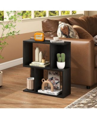 Three Tier Bookshelf with Open Display Shelves for Small Space