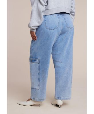 Women's Low Rise Pocket Detail Loose Jean