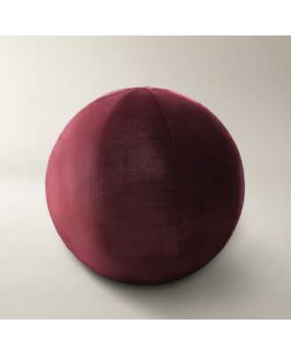 Veda Velvet Ball Pillow 12" - Burgundy