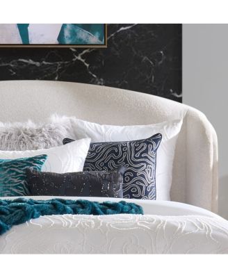 Abelia Pillow 22" - Ivory/Black