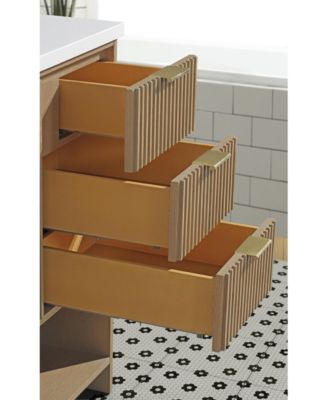 36" Oak Finish Freestanding Vanity