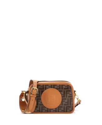 Small FF Logo Stamp Camera Bag Zucca Coated Canvas