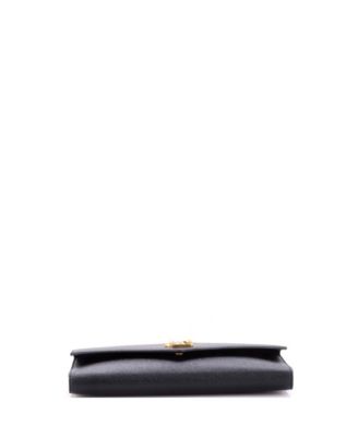 Long Uptown Flap Wallet Leather