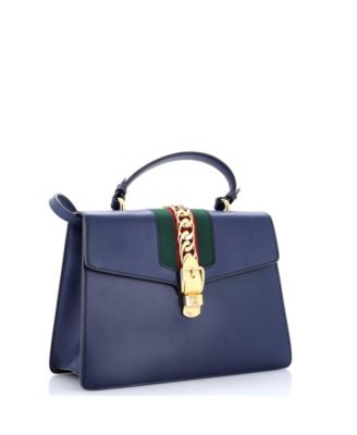 Medium Sylvie Top Handle Bag Leather