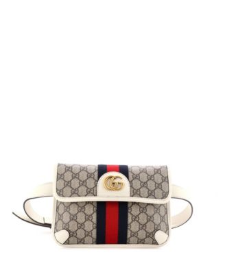 Ophidia Flap Belt Bag GG Coated Canvas with Leather