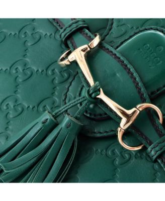 Small Emily Chain Flap Shoulder Bag Guccissima Leather