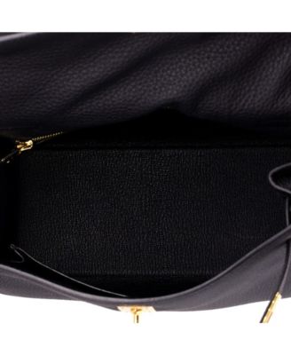 Kelly 25 Handbag Black Togo with Gold Hardware