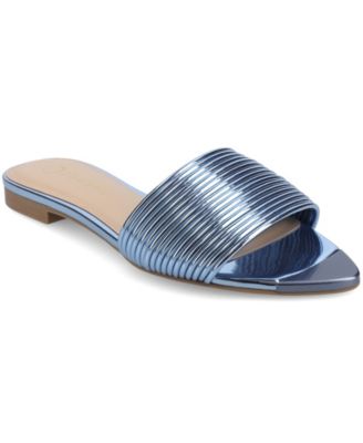 Women's Feather Pointed Toe Slide Flat Sandals