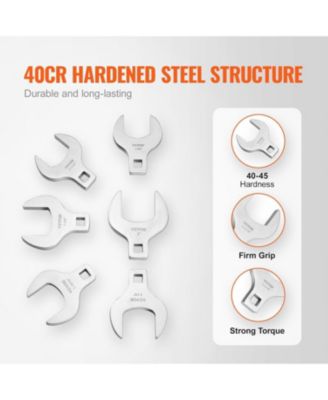 Crowfoot Wrench Set, 1/2" Drive 14-Piece SAE (1-1/16" - 2") Crows Foot Wrench Set with Storage Tray, 40CR Material with Laser Etched Sizing
