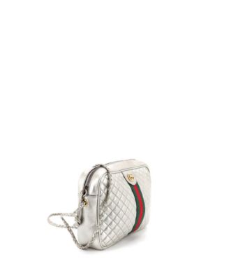 Small Trapuntata Camera Bag Quilted Leather