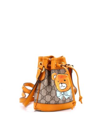 Mini x EXO-KAI Ophidia Bucket Bag Printed GG Coated Canvas