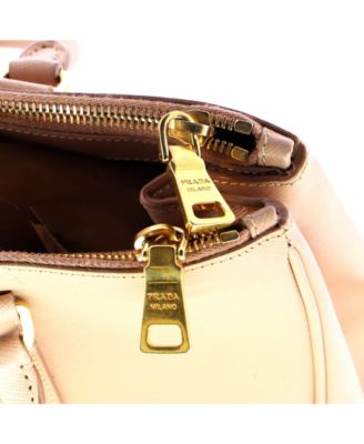 Medium Double Zip Lux Tote Saffiano Leather