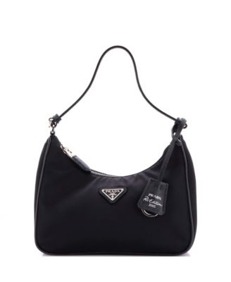 Mini Re-Edition 2005 Hobo Tessuto with Saffiano Leather