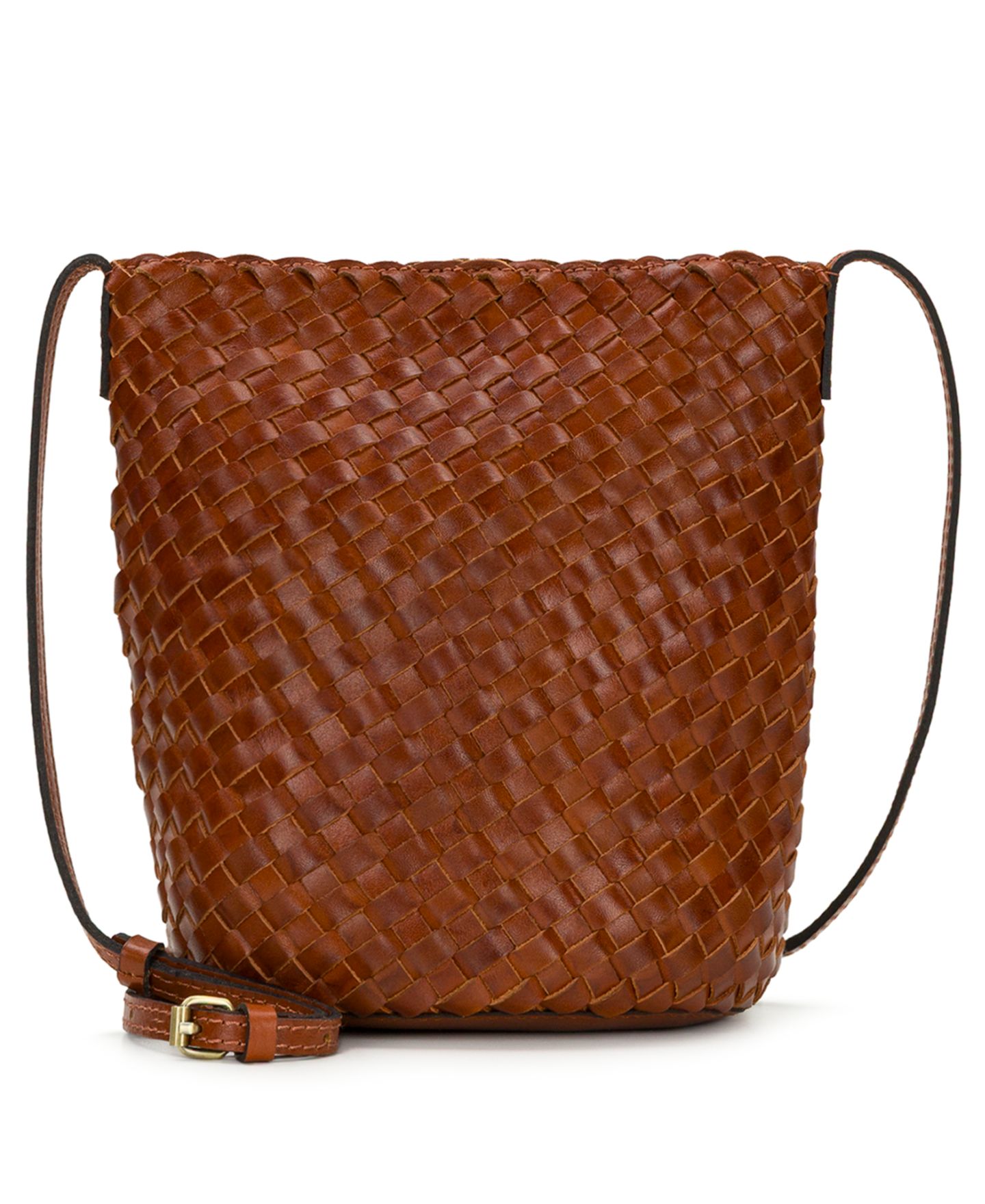 Женская сумка Patricia Nash Darcy Small Woven Leather Crossbody, цвет: Коньячный — фото 1