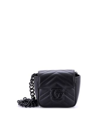 Mini GG Marmont Flap Belt Bag Matelasse Leather