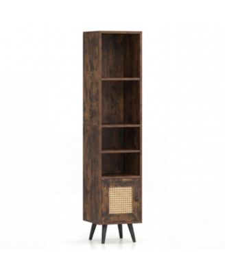 6-Tier Tall Narrow Bookcase 54 Inches Slim Storage