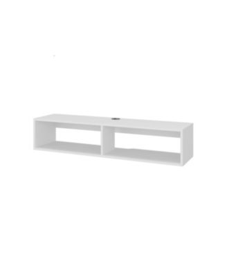 Klein FloatingTV Stand, Space-Saver Design with Functional Shelves, White