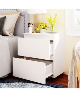 2-Drawer Nightstand, Bedside Table,Bedroom Dresser Chest