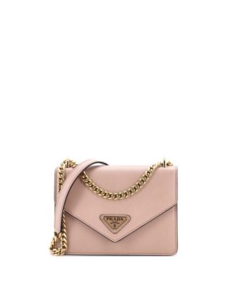 Small Envelope Flap Chain Shoulder bag Saffiano Leather