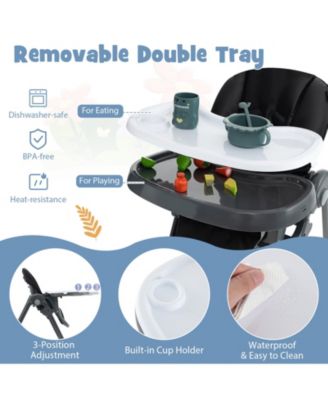 3-In-1 Convertible Baby High Chair for Toddlers
