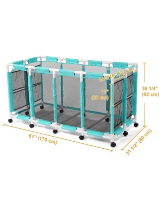 274 Gallon Pool Float Storage Bin Blue Cover Replacement Rolling Raft Noodles Cart Organizer