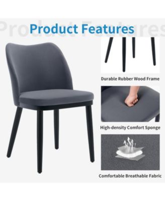 Dining Chairs Set of Dining Room Side Chairs,Chair for Dining with Padded Seat and Wood Legs,Modern Dining Chair for Restaurant