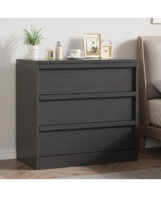 30" Tall 3 Drawer Nightstand with Large Storage & Anti Tip Design, Modern Bedside End Table Organizer
