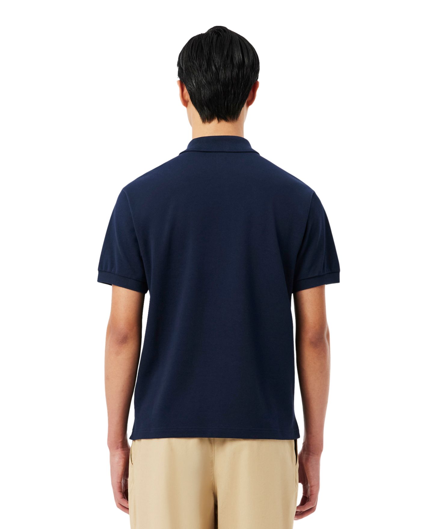 Мужское поло Lacoste Classic-Fit Printed Polo Shirt, цвет: Тёмно-синий — фото 4