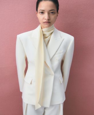 Women's Fitted Double-Breasted Blazer