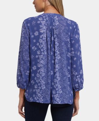 Women's Pintuck Spit Neck Top