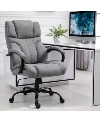 500 lbs Big and Tall Office Chair with Wide Seat and Linen Finish