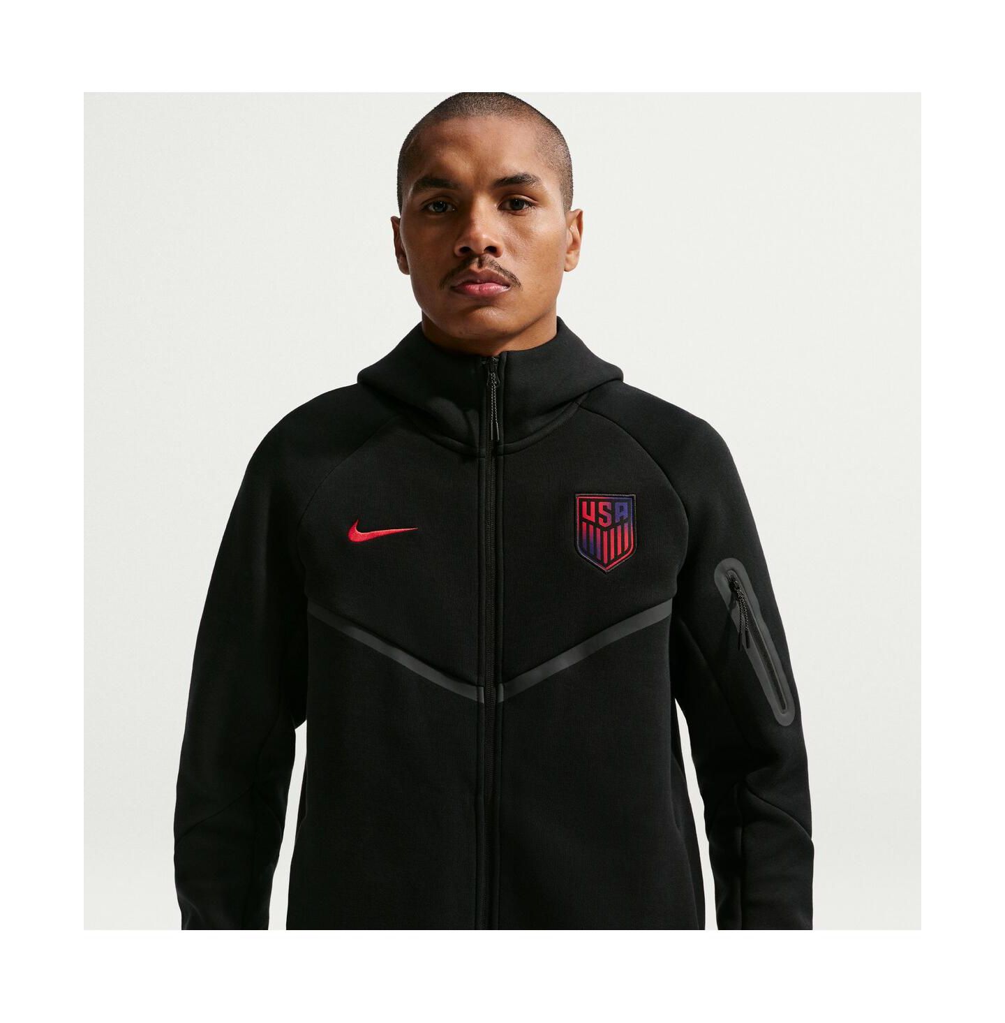 Мужское худи Nike Black Usmnt 2026 Tech Fleece Windrunner Full-Zip — фото 3