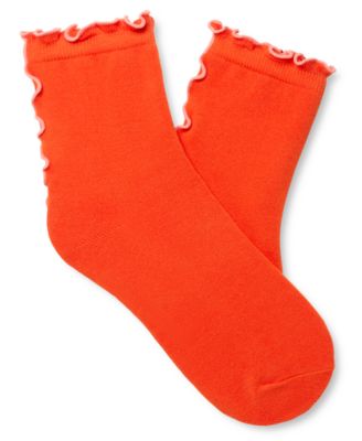 UGG Women's Karsyn Lettuce Edge Quarter Logo Socks