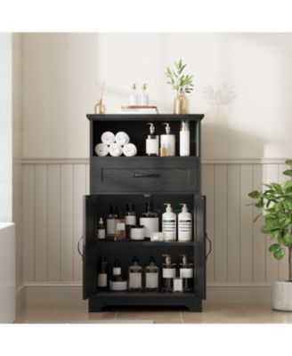 Bathroom Storage Cabinet,Farmhouse Bathroom Cabinet for Kitchen, Living Room, Entryway, Set of 2