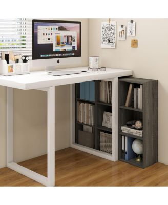 3 Cube Decorative Bookshelf Open Bookcase Toy Storage Organizer Horizontal Vertical, Gray