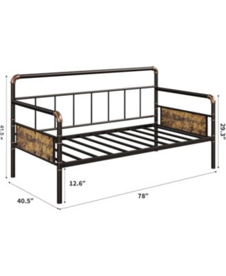Metal Daybed Frame, Heavy Duty Metal Twin Bed Frame, Daybed for Living Room Bedroom Guest Room