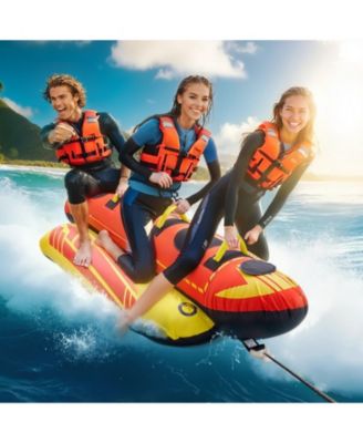 1-3 Rider Towable Boat Tube with Nylon Cover and Safety Valve