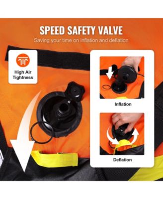 1-2 Rider Towable Boat Tube with Backrest and Nylon Cover