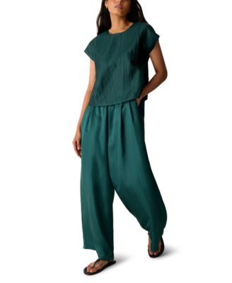 Women's Round-Neck Short-Sleeve Boxy Top