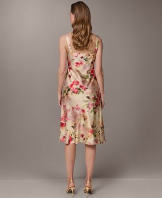 macy petite formal dresses Macy Dress Satin Rust main image 0