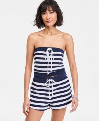 Women's Strapless Terry Tube Top
