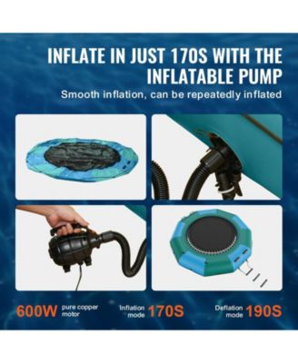 Inflatable Water Bouncer with Slide, Ladder and Air Pump