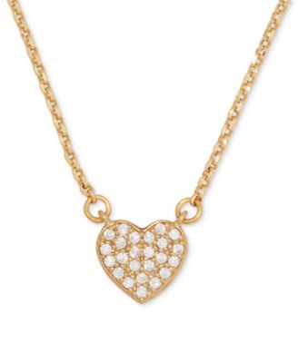 Cubic Zirconia Pave Heart Pendant Necklace
