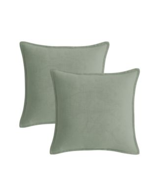 Faux Linen Plush 2-Pack Decorative Pillow Set, 20" x 20"